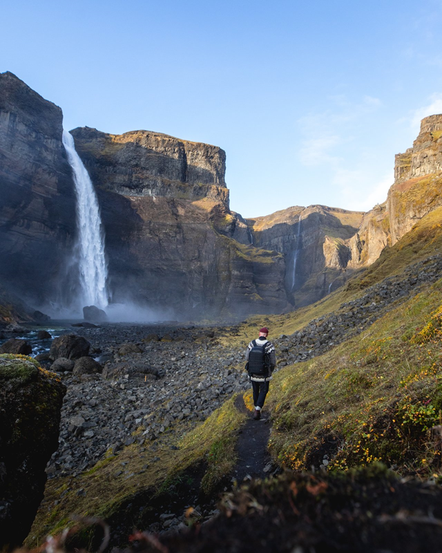 Háifoss í Fossá í Þjórsárdal.