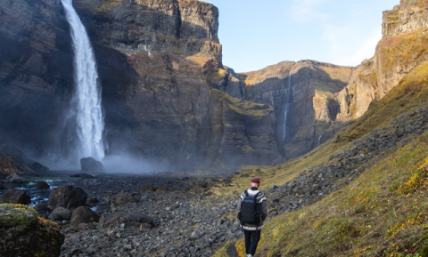 Háifoss í Fossá í Þjórsárdal.